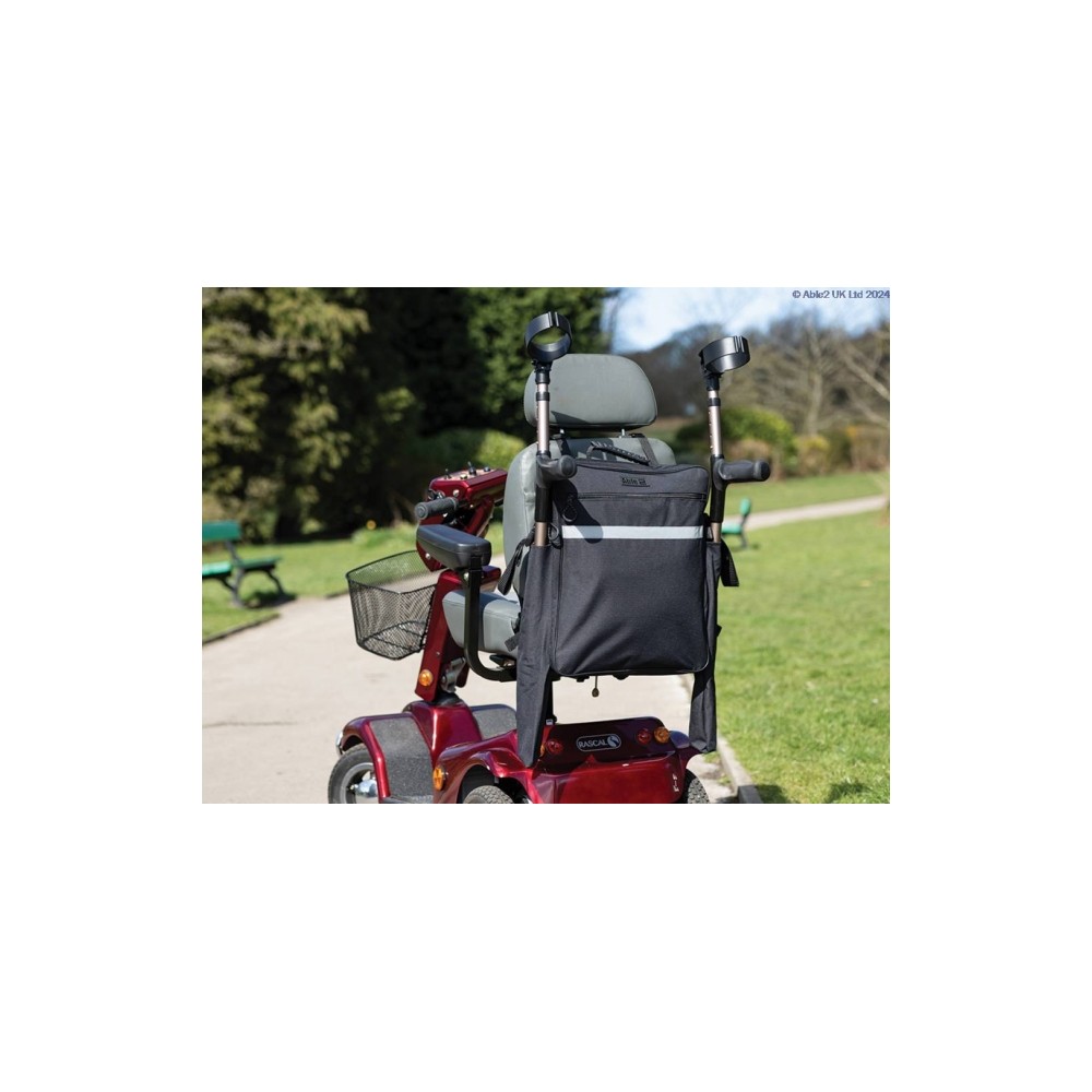 Mobility Scooter Bag With Walking Stick Holders