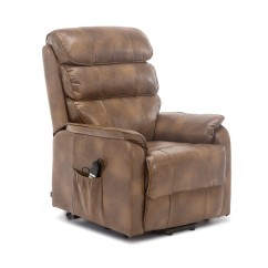 Barlow Dual Motor Leather Rise Recline Chair