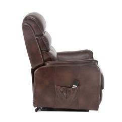 Barlow Dual Motor Leather Rise Recline Chair