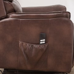 Barlow Dual Motor Leather Rise Recline Chair