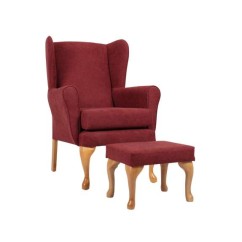 Queen Anne Large Wing Fireside Chair