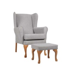 Queen Anne Large Wing Fireside Chair