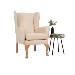 Queen Anne Large Wing Fireside Chair