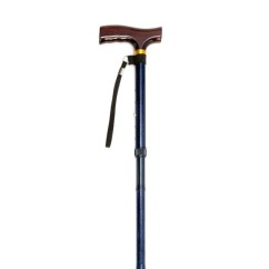 Folding Cane with Strap (Multiple Colours)