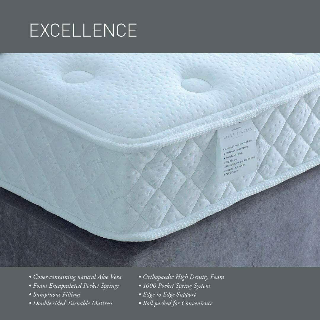 Baker & Wells Excellence 1000 Sprung Deluxe Mattress – Mobility Care